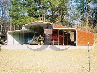 Metal Barn Equipment Shelter | Regular Roof | 44W x 26L x 9L