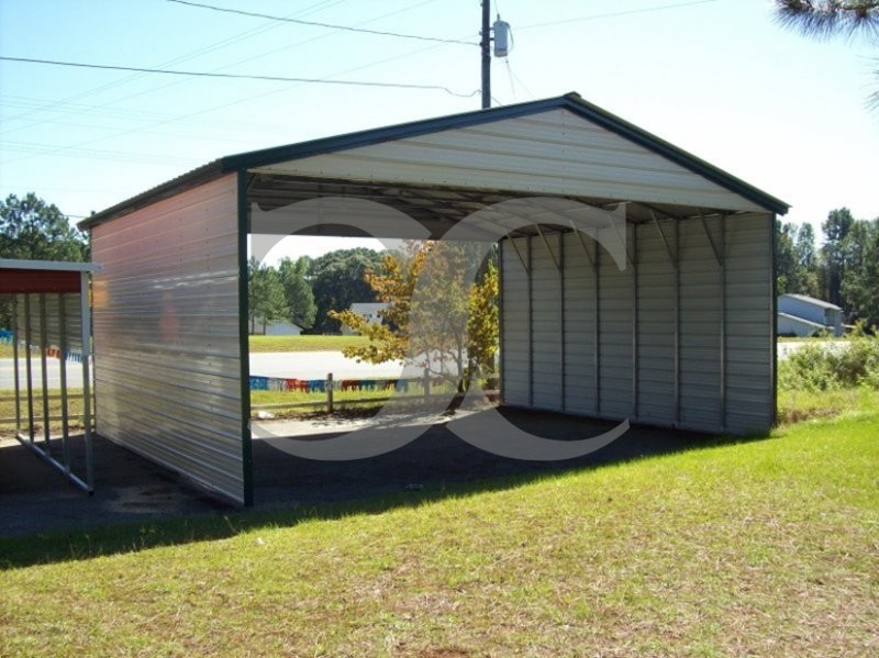 Carport | Vertical Roof | 30W x 26L x 10H | Triple-Wide