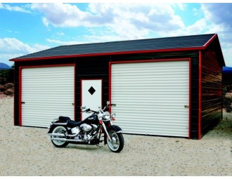 Garage | Boxed Eave Roof | 22W x 26L x 9H | Side Entry Garage