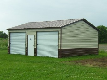 Metal Garage | Vertical Roof | 22W x 26L x 9H | Side Entry