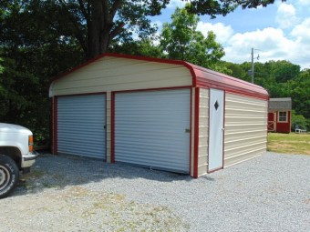 Two-Car Garage | Regular Roof | 18W x 21L x 7H | 2-Car Garage