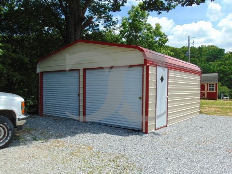 Two-Car Garage | Regular Roof | 18W x 21L x 7H | 2-Car Garage